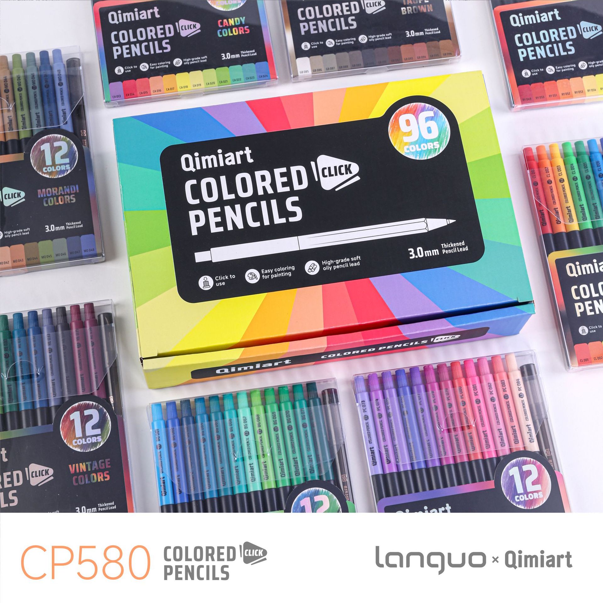 Staedtler Pencil Lumocolor - 96 Colors Retractable Colored Pencils Set