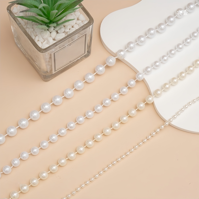 2/5m ABS Imitation Pearl Bead  - đánh giá và giá Pearl Trim Chain