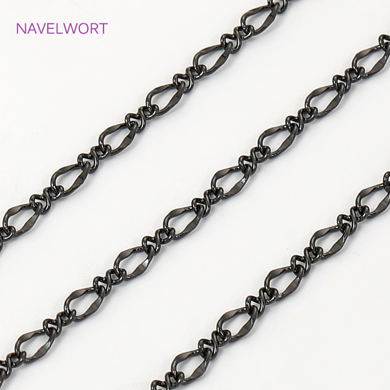 Black Color Oval Thin Chains F - đánh giá và giá Embroidery Craft