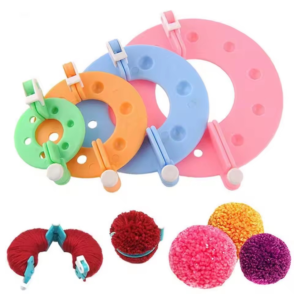 8PCS 4 Sizes Fluff Ball Weaver - đánh giá và giá Pom Pom Maker Tool