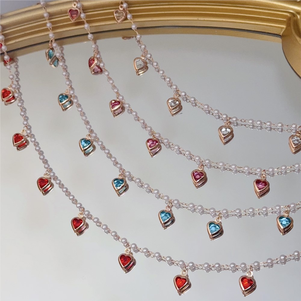0.5Meter/1Meter Pink Crystal H - đánh giá và giá Pearl Trim Chain