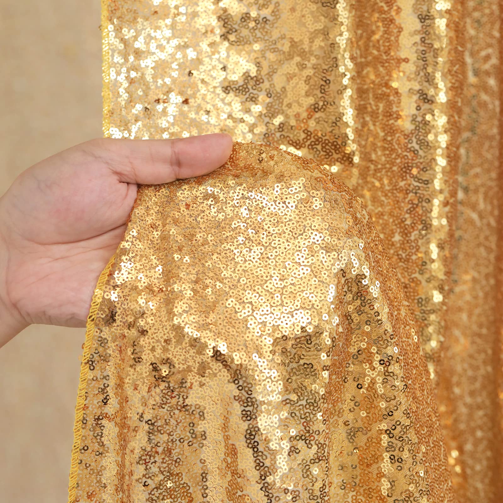 2PCS Gold Sequin Party Backdro - đánh giá và giá Sequin Fabric Panel