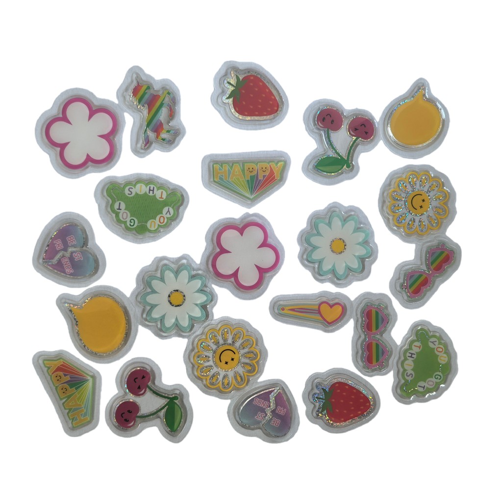 45 Pcs Adorable Epoxy Stickers - đánh giá và giá Craft Embellishment World