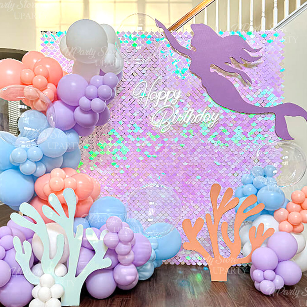 12pcs Mermaid Sequins Wall Pan - đánh giá và giá Sequin Fabric Panel
