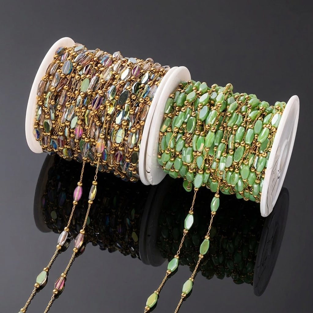 1Meter Stainless Steel Gold Be - đánh giá và giá Pearl Trim Chain