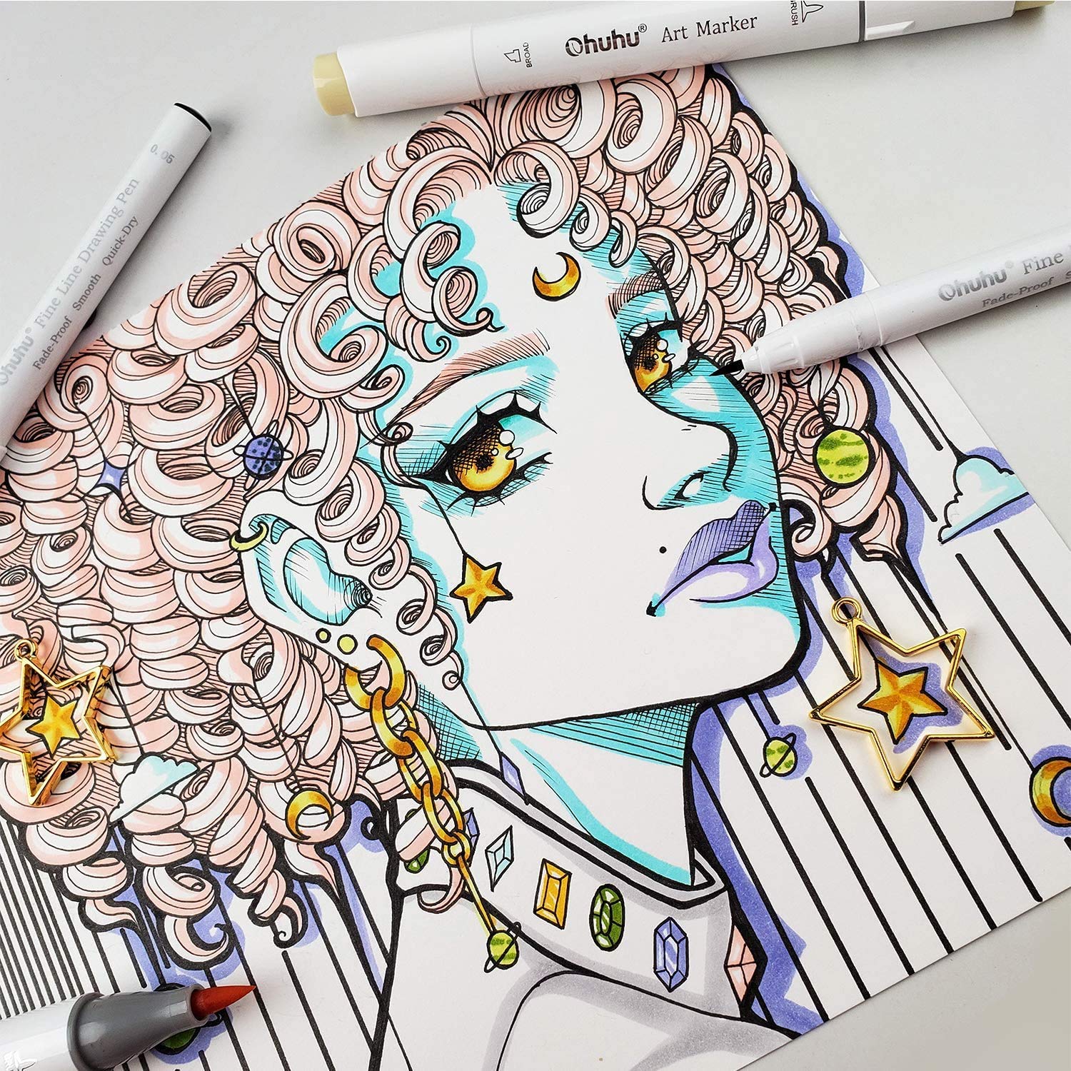 Ohuhu Micro Pen Fineliner Draw - đánh giá và giá Copic Marker Sketch